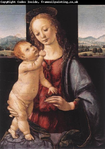 LEONARDO da Vinci Annunciation (detail) st